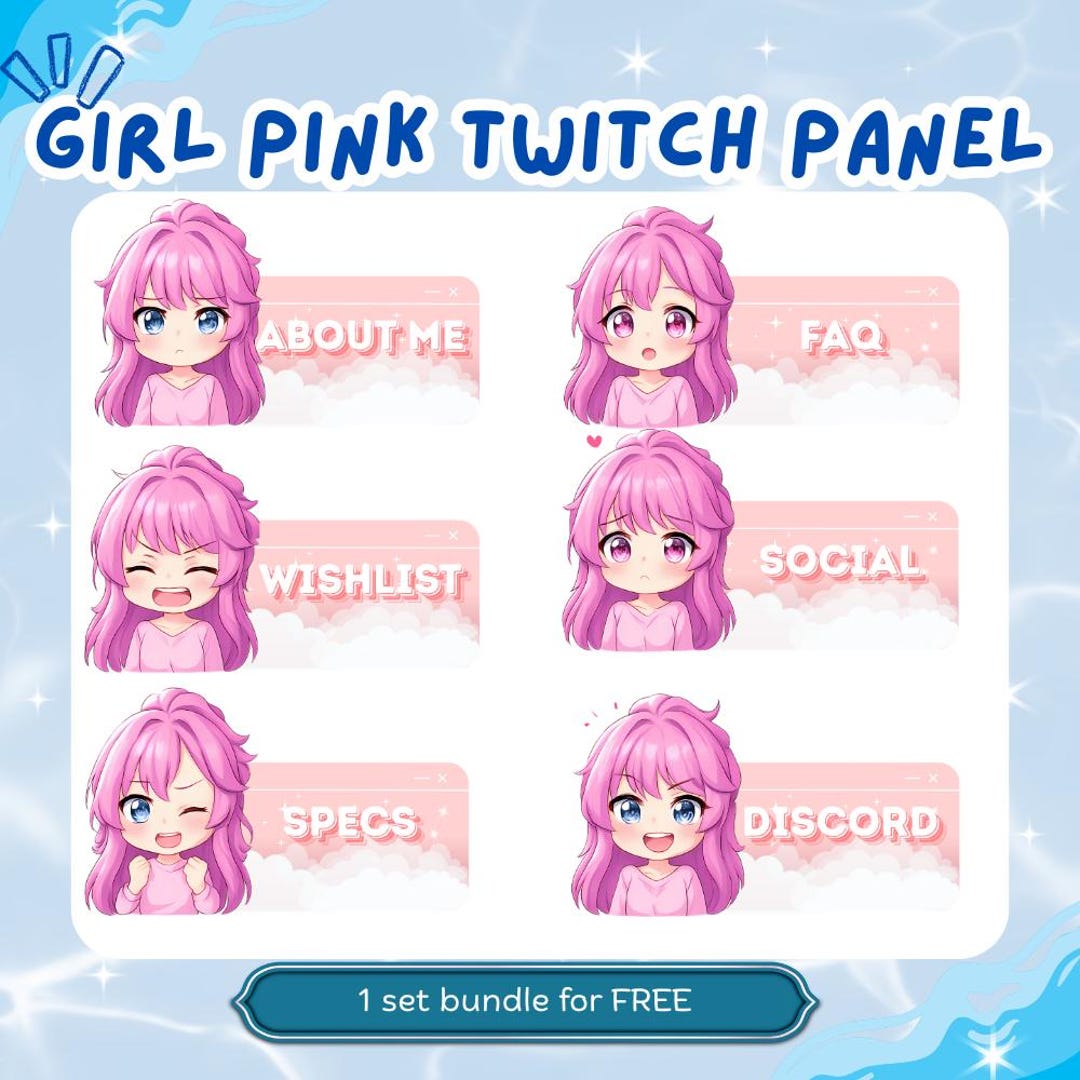 Blue Monster Twitch Panel Bundle – Cute Stream Panels for About Me ...