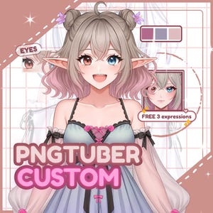 Custom PNGTuber, PNGTuber Model, PNGTuber Asset, Cute PngTuber, Twitch PngTuber, PngTuber, PngTuber Avatar, Chibi PngTuber, PNGTuber Asset