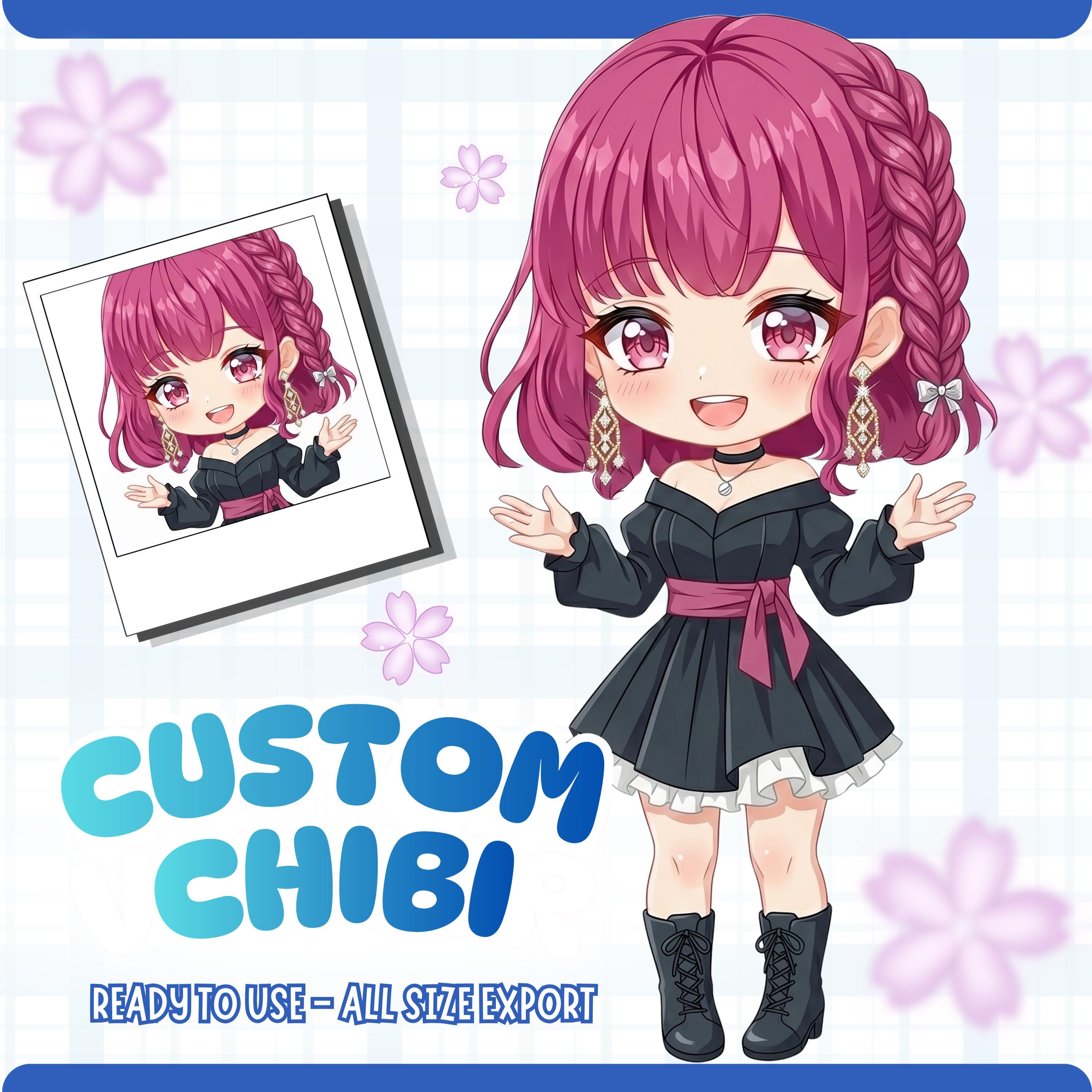 CUSTOM CHIBI, Chibi Character, Original Character, Chibi Pet, Chibi ...