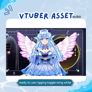 Angel Wing VTuber Asset – Rigged & Ready-to-Use | Vtuber Asset | Stream Decoration | Both/Single Wing | Fantasy | Ready-to-Use VTuber Prop