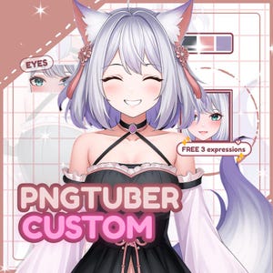 Custom PNGTuber, PNGTuber Model, PNGTuber Asset, Cute PngTuber, Twitch PngTuber, PngTuber, PngTuber Avatar, Chibi PngTuber