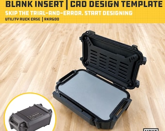 Plantilla CAD para inserto en blanco de la mochila Pelican Ruck R60 (RKR600) / Archivo STL para impresión 3D para diseño de organizador personalizado