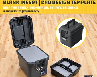 Yeti LoadOut GoBox 15 blanco inzetstuk CAD-sjabloon | 3D-print STL voor een op maat gemaakt organizerontwerp