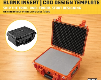 Apache 3800 Weatherproof Protective Case, Blank Insert CAD Template | 3D Print STL for Custom Organizer Design