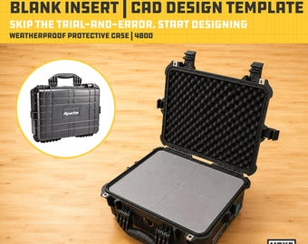 Estuche protector impermeable Apache 4800, plantilla CAD para inserto en blanco / archivo STL para impresión 3D para diseño de organizador personalizado