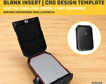Modello CAD/STL per la stampa 3D di inserti vuoti per organizer personalizzati Vaultek LifePod 20