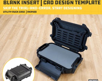 Plantilla CAD para inserto en blanco de la mochila Pelican Ruck R40 (RKR600) / Archivo STL para impresión 3D para diseño de organizador personalizado