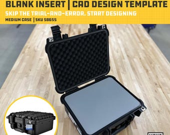 Apache 2800 Weatherproof Protective Case, Blank Insert CAD Template | 3D Print STL for Custom Organizer Design