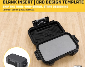 Plantilla CAD para inserto en blanco Yeti LoadOut GoBox 1 / Archivo STL para impresión 3D para diseño de organizador personalizado