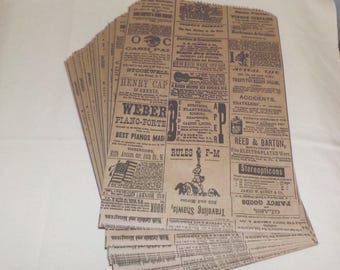 Vintage Newspaper Bag / Palm Advertiser Newsboy Bag - Etsy