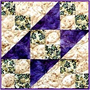 IVY IN My GARDEN Quilt E-Pattern B J Q 102 Printable Download Pdf Diy Free Shipping Digital Purple Green Beige Rose Iris Flower Throw image 3