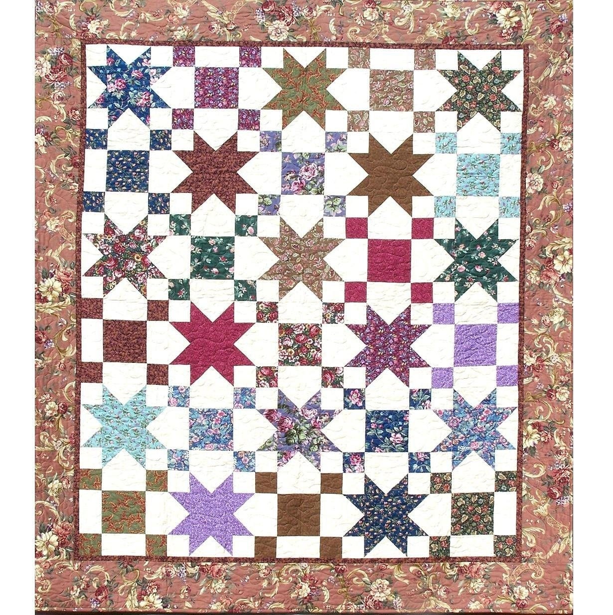 STARS & PATIENCE Quilt E-pattern - B J Q 107 --- Printable Download Pdf ...