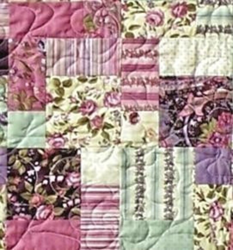 2 & 1/2 BY 5 Quilt E-Pattern B J Q 113 Printable Download Pdf Diy Free Shipping Digital Pattern Pink Purple Green Square image 3