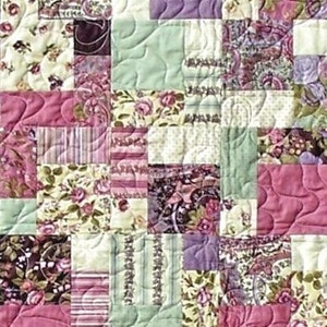 2 & 1/2 BY 5 Quilt E-Pattern B J Q 113 Printable Download Pdf Diy Free Shipping Digital Pattern Pink Purple Green Square image 2