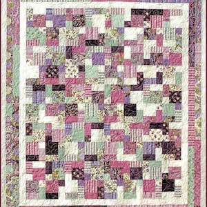 2 & 1/2 BY 5 Quilt E-Pattern B J Q 113 Printable Download Pdf Diy Free Shipping Digital Pattern Pink Purple Green Square image 1