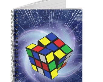 Rubik's Cube Spiral Notebook: Gamer Puzzle Design