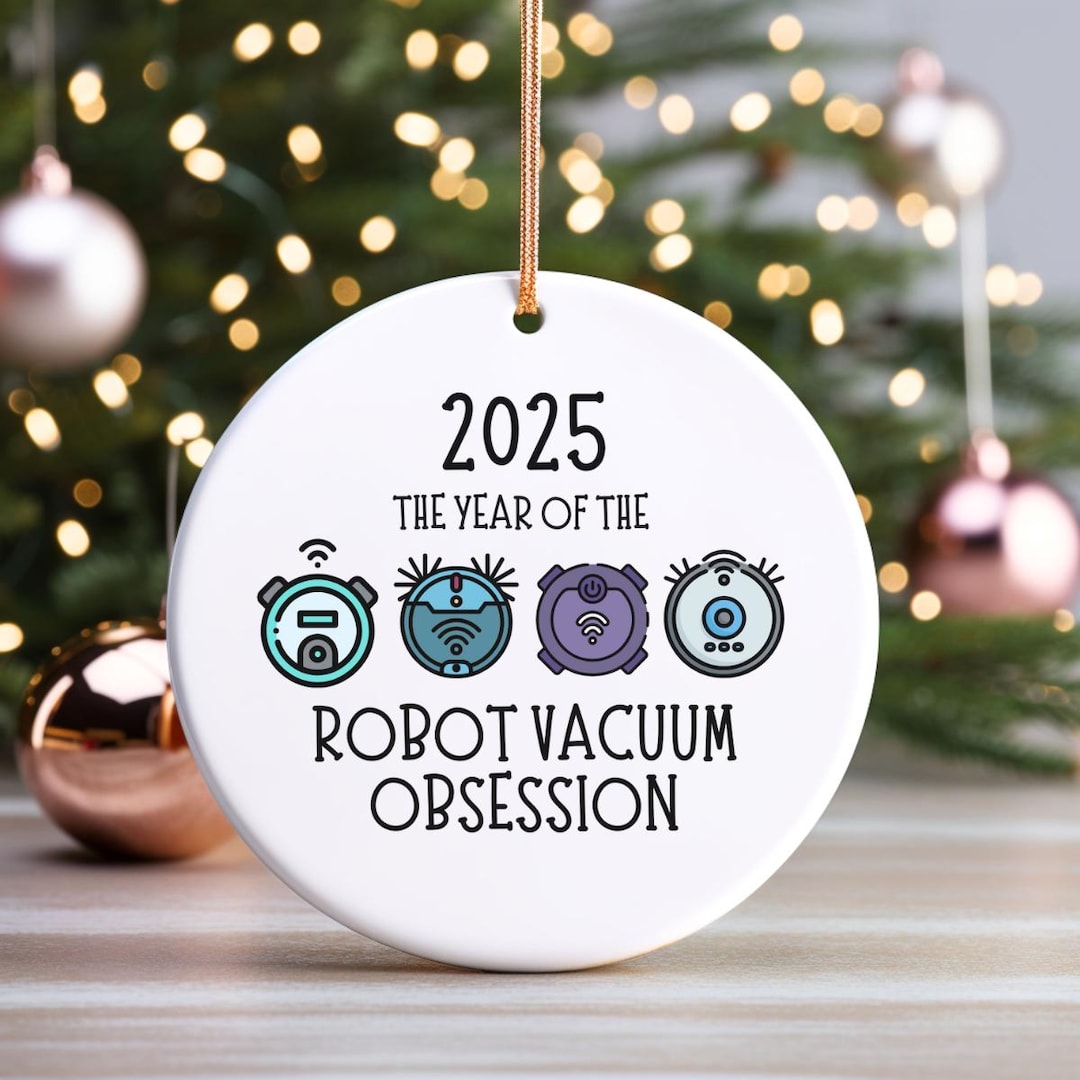 Robot Vacuum Christmas Ornament: Glossy Ceramic Decoration - Etsy Australia