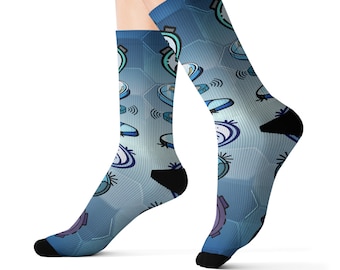 Calcetines de robot aspirador: divertidos calcetines para amantes de la limpieza