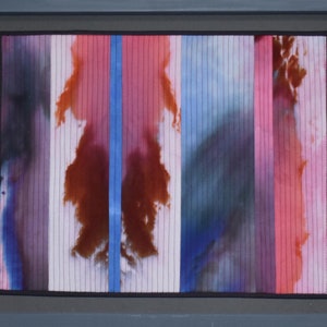 Northern Lights III   (D16)  15x18  (framed)   Abstract Art   Contemporary Art   Modern Art   Fabric Art   Textile Art    Nature    Quilting