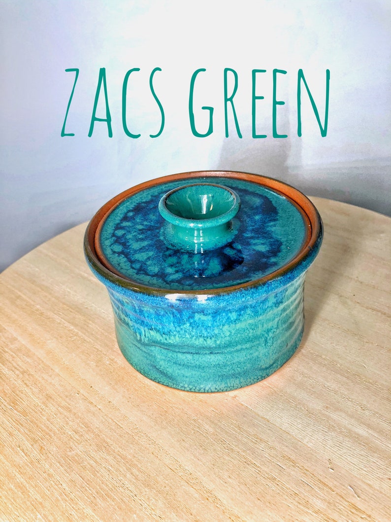 Pottery Egg Cooker Egg  Microwave Omelette Maker Pick your Zacs Green