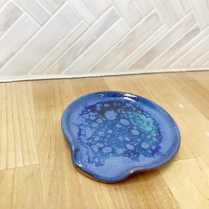 Ceramic spoon rest Periwinkle FREE shipping