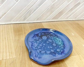 Ceramic spoon rest Periwinkle FREE shipping