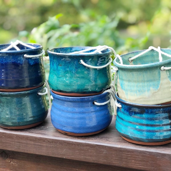 Medium sized Hanging Pottery House planter
