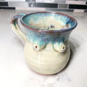 Goddess Mug, Hand made Ceramic Pottery Tea Mug in Bamboo Tan image 3
