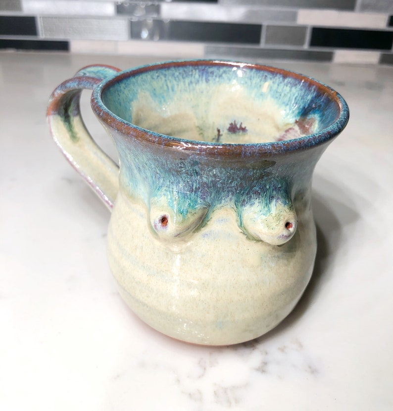 Goddess Mug, Hand made Ceramic Pottery Tea Mug in Bamboo Tan image 3