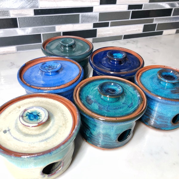 Keramik Knoblauch Aufbewahrungsglas: Handgemachte Küchen Aufbewahrung