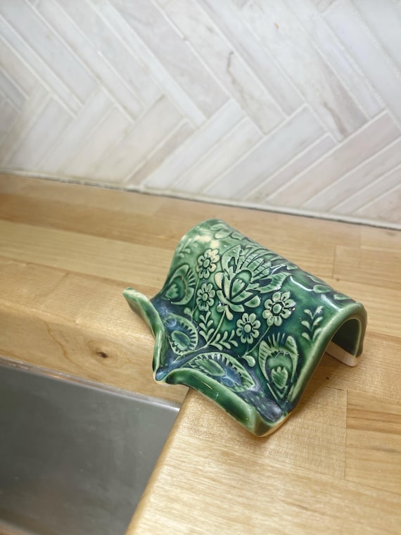 農家風の陶器製スポンジホルダーまたは石鹸置き - Etsy 日本