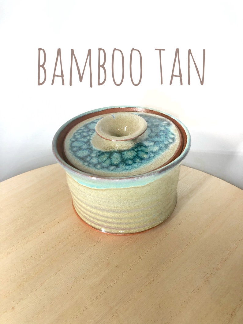 Pottery Egg Cooker Egg  Microwave Omelette Maker Pick your Bamboo Tan