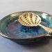 Ceramic spoon rest in Zac's Green FREE shipping 