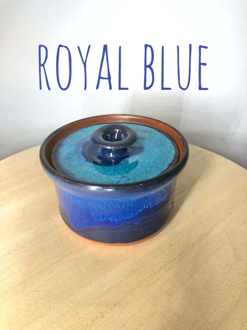 Pottery Egg Cooker Egg  Microwave Omelette Maker Pick your Royal Blue