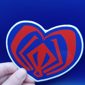 Spider 2099 heart sticker-Miguel-ATSV-Heart shaped sticker