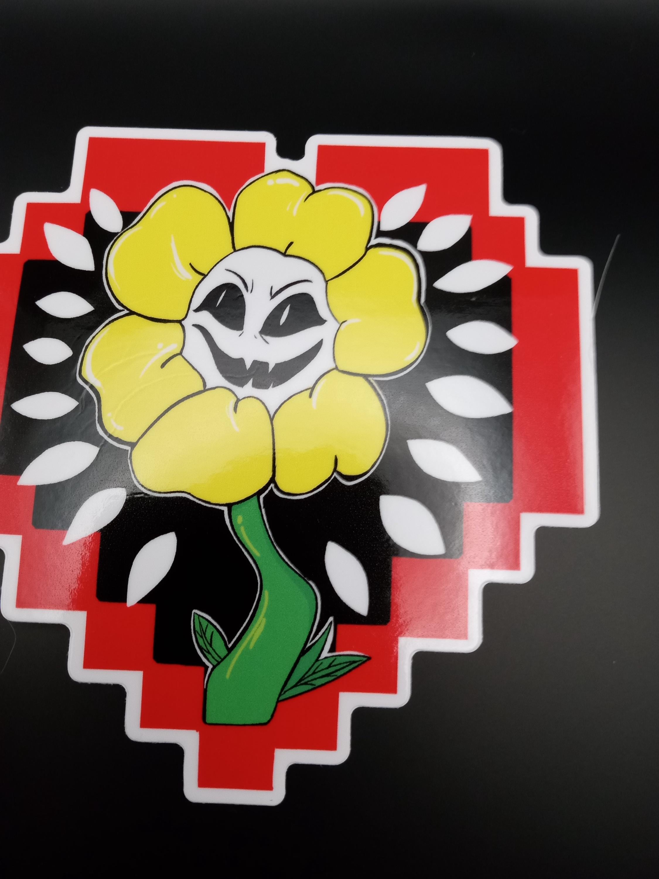 Static Flowey Flowey the Flower Sticker- Waterproof Stickers- - Etsy