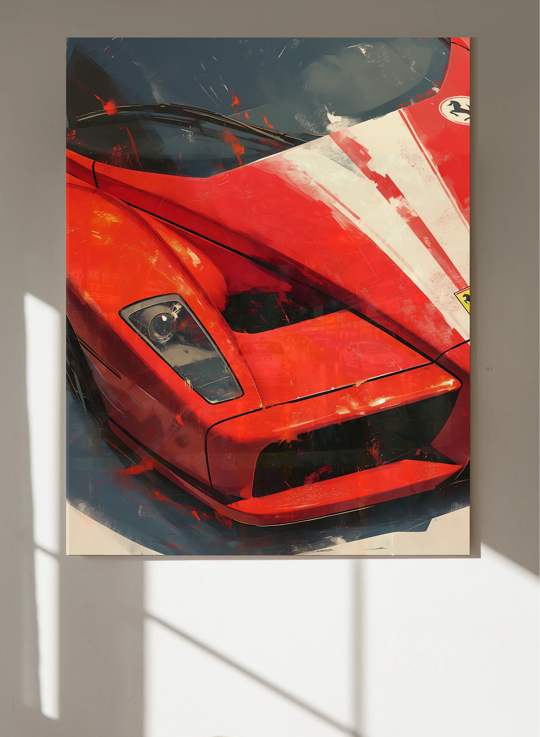 Ferrari Enzo Oil Painting Canvas Print Iconic Supercar Wall Art for ...