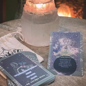 Conjunto de cartas do Oráculo Digital WeMetamorphose para sua jornada de saúde, jornada de cura, inspiração diária