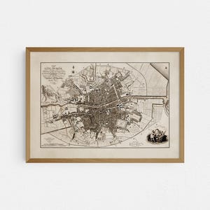 1797年ダブリン・アイルランド市地図 | アンティーク・アイルランド・ウォールアート | 歴史的都市計画 | ヴィンテージ地図印刷 | 古き良きアイルランドの装飾 | アイルランドのギフト