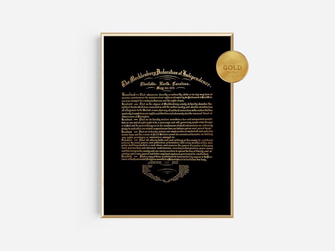 the mecklenburg declaration of independence
