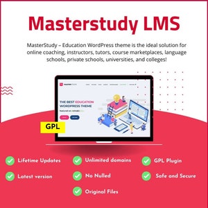 Aggiornamento a vita della versione GPL del tema WordPress Masterstudy Education Center
