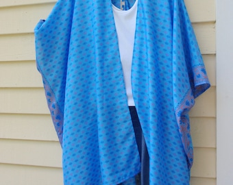 Kimono, Kimono Jacket, Beach Coverup, Boho Kimono, Dress Kimono, Kimono Wrap, Sari Fabric Kimono, Shrug