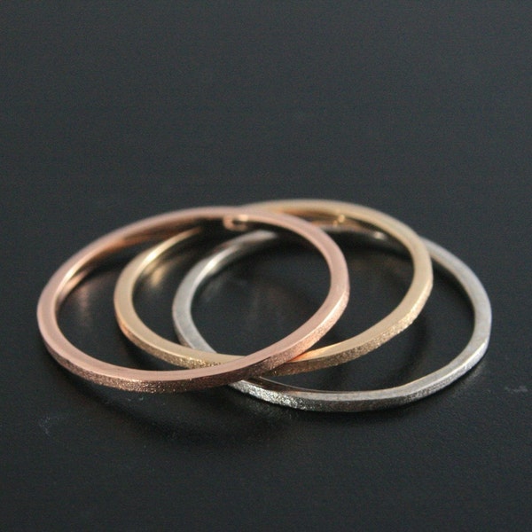 Super Skinny Stack Rings--Your choice of Yellow, White, or Rose Gold