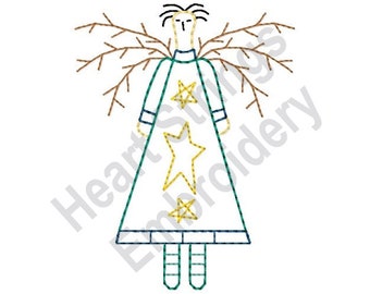 Primitive Angel - Diseño de bordado a máquina, Diseños de bordado, Bordado a máquina, Patrones de bordado, Archivos de bordado, Descarga instantánea