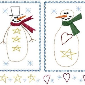 Simple Snowmen Machine Embroidery Design, Embroidery Designs, Machine Embroidery, Embroidery Patterns, Embroidery Files, Instant Download