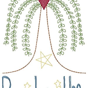 Peace Love Hope Willow Tree Sampler Machine Embroidery Design