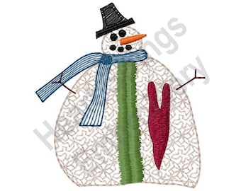 Snowman Folk Art -Machine Embroidery Design, Embroidery Designs, Machine Embroidery, Embroidery Patterns, Embroidery Files, Instant Download