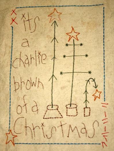 It's A Charlie Brown Christmas Primitive Redwork Sampler Machine ...