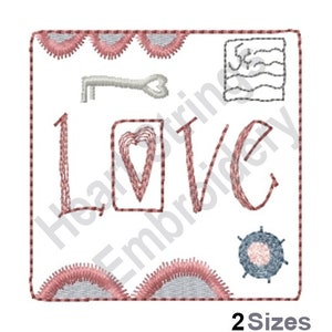 Alla hjärtans dag-kuvert med kärlek - Maskinbroderidesign, broderimönster, broderi, broderimönster, broderifiler, direktnedladdning