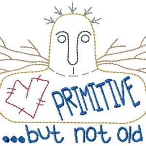 Primitive But Not Old Redwork Sampler Machine Embroidery Design 5x7